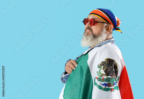 Mature man with Mexican fla...