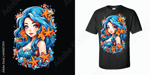 Cartoon colorful t-shirt design