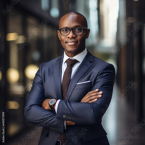 Portrait of a Confident Businessman in a Suit