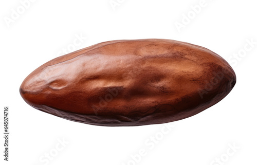 Whole cocoa bean isolated on transparent background