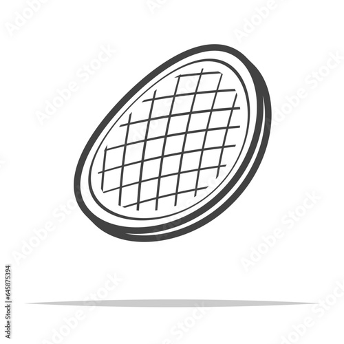 Cotton pad icon transparent vector isolated