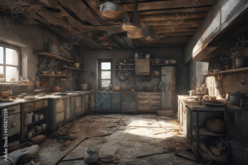 interior of a post apocalyptic building