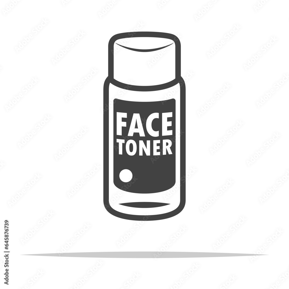 Face toner bottle icon transparent vector isolated Face toner bottle icon transparent vector isolated