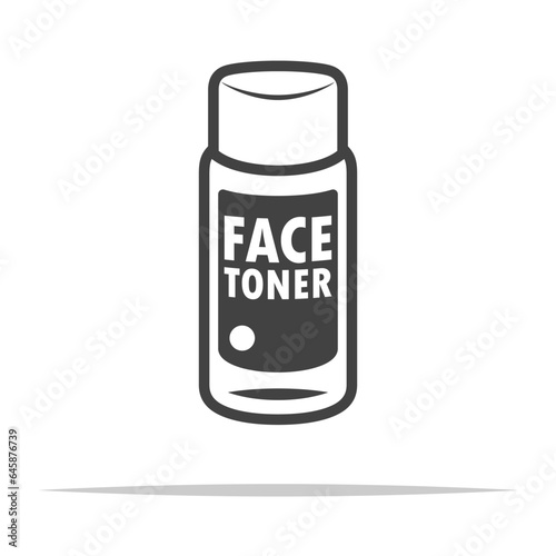 Face toner bottle icon transparent vector isolated