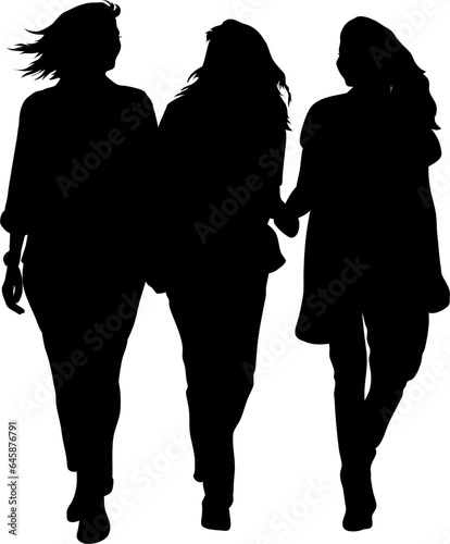 Friend Silhouette Illustration Vector