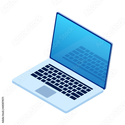 Green technology element isometric icon.