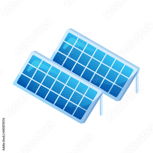Green thecnology element isometric icon.