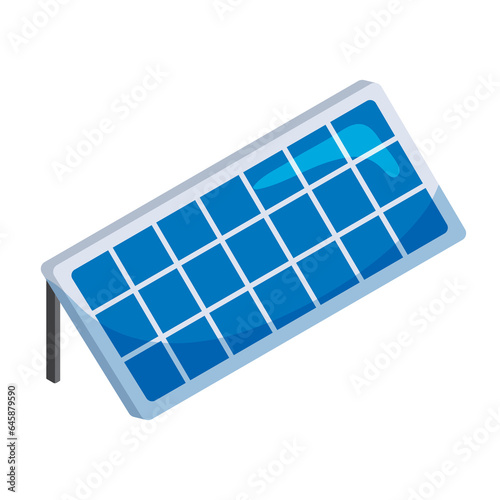 Green thecnology element isometric icon.