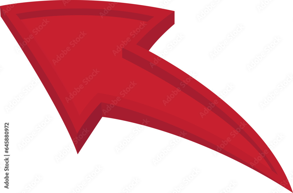 3D Red Arrow Icon Design. Editable Vector Illustration Stroke. Transparent Background. 3D Red Arrow Icon Design. Editable Vector Illustration Stroke. Transparent Background.