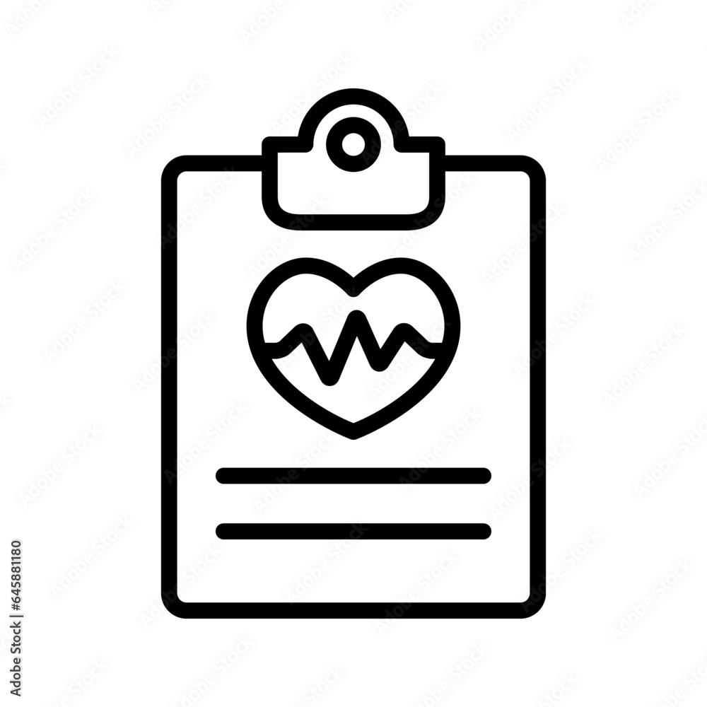 Medical health exam vector icon Medical health exam vector icon
