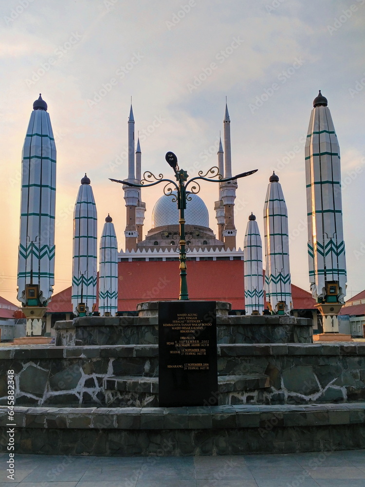 A cool view of the Great Mosque of Central Java, Semarang, Indonesia ...