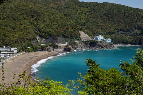 Landscape of ohama coast line ( minami town, tokushima, shikoku, japan ) photo