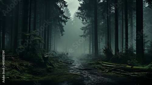 Forest in the Fog. Generated AI
