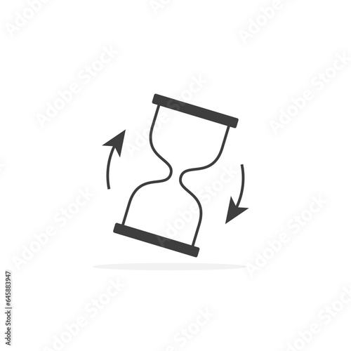 Hourglass with arrows Time icon vector illustration