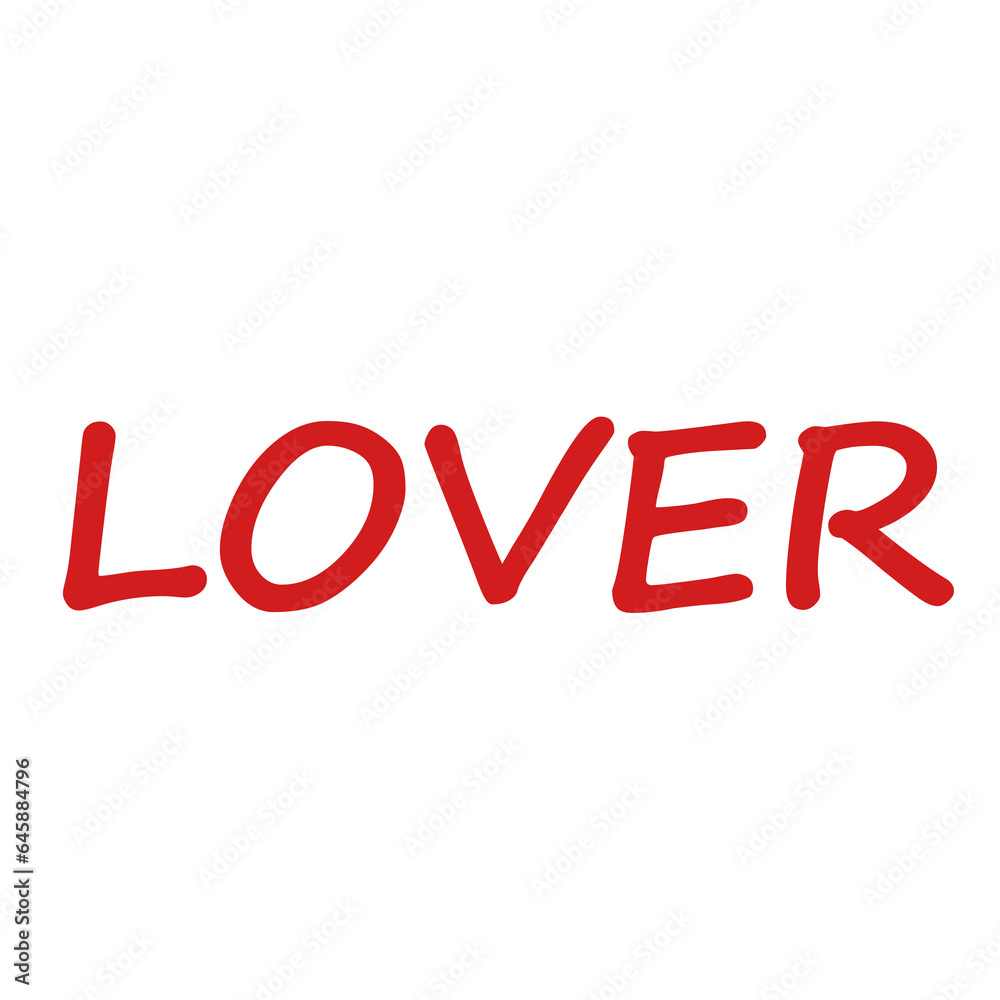 Digital png illustration of red lover text on transparent background Digital png illustration of red lover text on transparent background