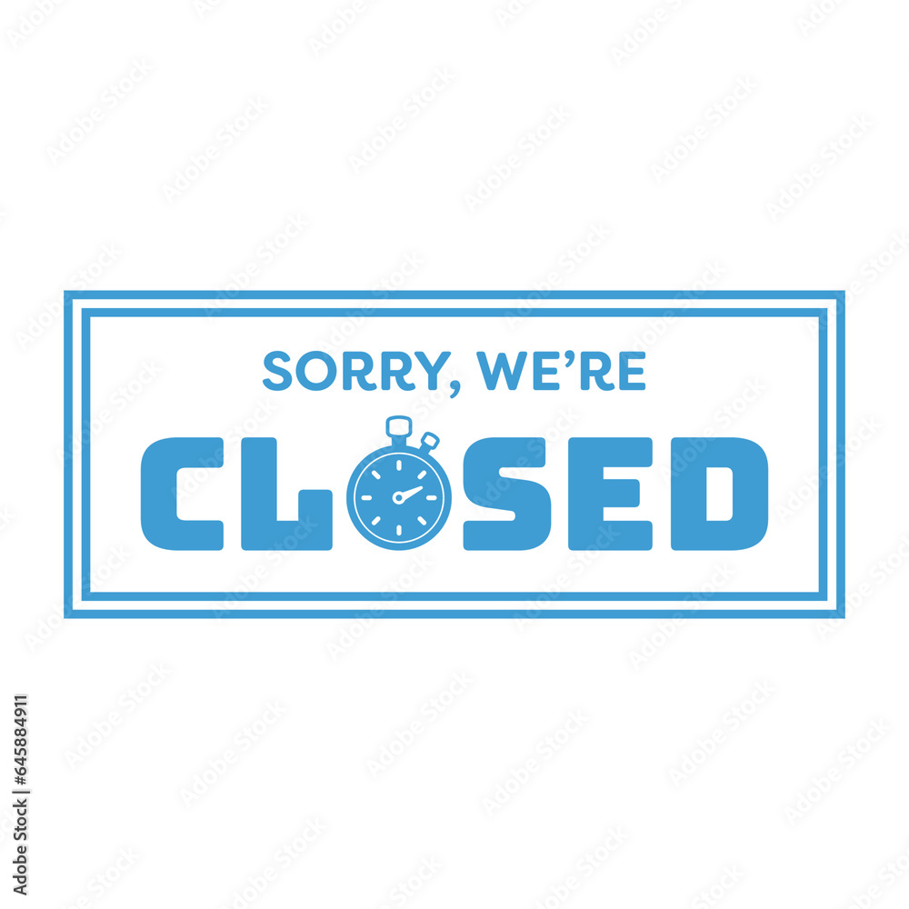 Digital png illustration of sorry we are closed text on transparent background Digital png illustration of sorry we are closed text on transparent background