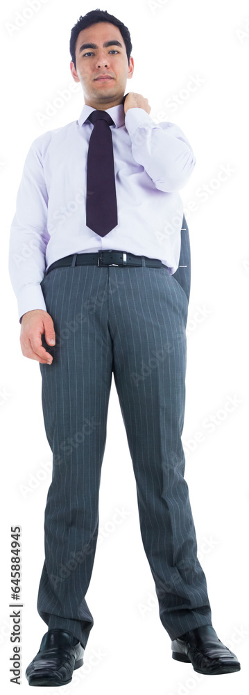 Digital png photo of serious biracial businessman on transparent background Digital png photo of serious biracial businessman on transparent background