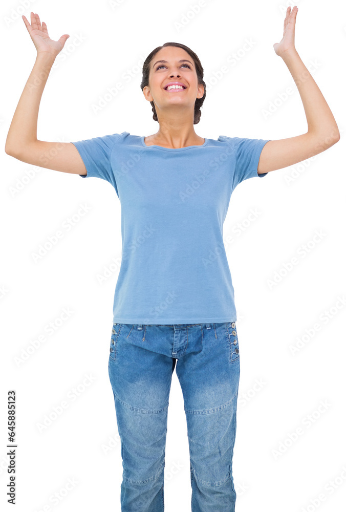Digital png photo of smiling biracial woman on transparent background Digital png photo of smiling biracial woman on transparent background