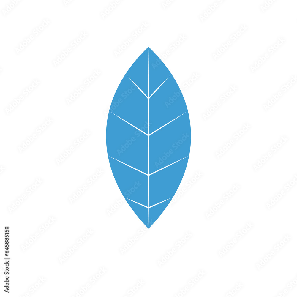 Digital png illustration of blue leaf symbol on transparent background