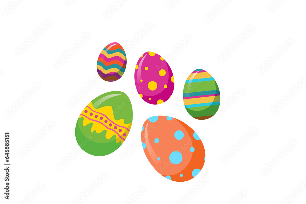 Digital png illustration of colourful easter eggs on transparent background Digital png illustration of colourful easter eggs on transparent background