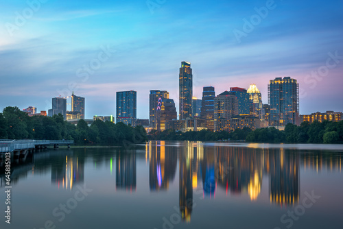 Austin, Texas, USA downtown skyline on the Colorado River © SeanPavonePhoto