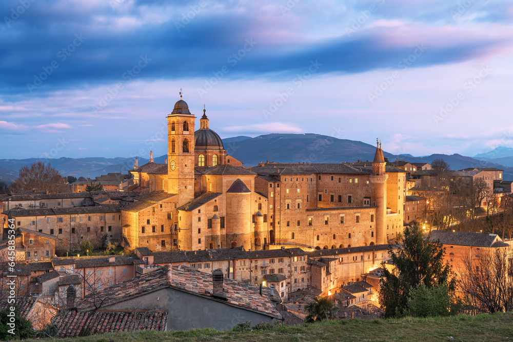 Urbino, Italy medieval walled city in the Marche Region