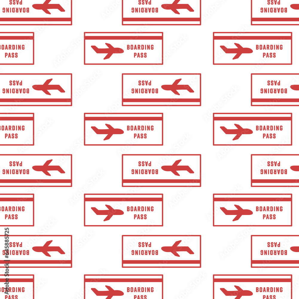 Digital png illustration of red pattern of boarding pass on transparent background Digital png illustration of red pattern of boarding pass on transparent background