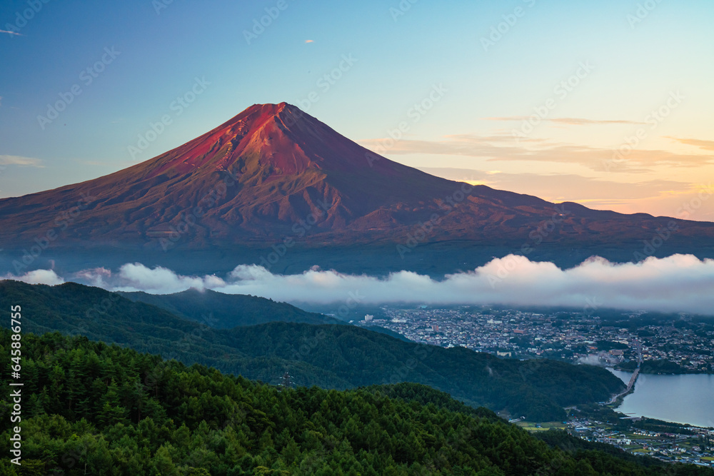 西川林道から富士山