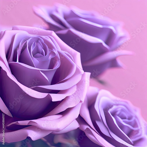 beautiful vintage roses  large Purple artificial roses large  isolated on a white background. Generative AI 