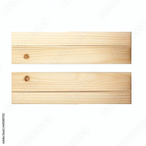 Wooden board isolated on a white background. Top view. empty wooden table front view isolated on a white background. Generative AI 