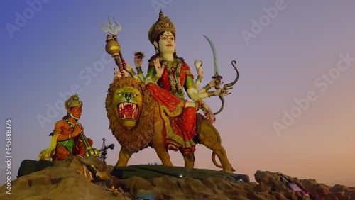 vaishno devi statue  with hanumaan Video 4K photo