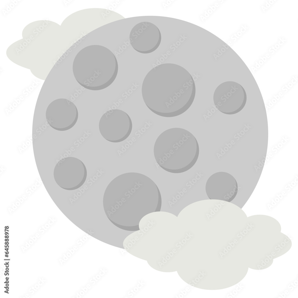 Fototapeta premium Halloween moon vector illustration