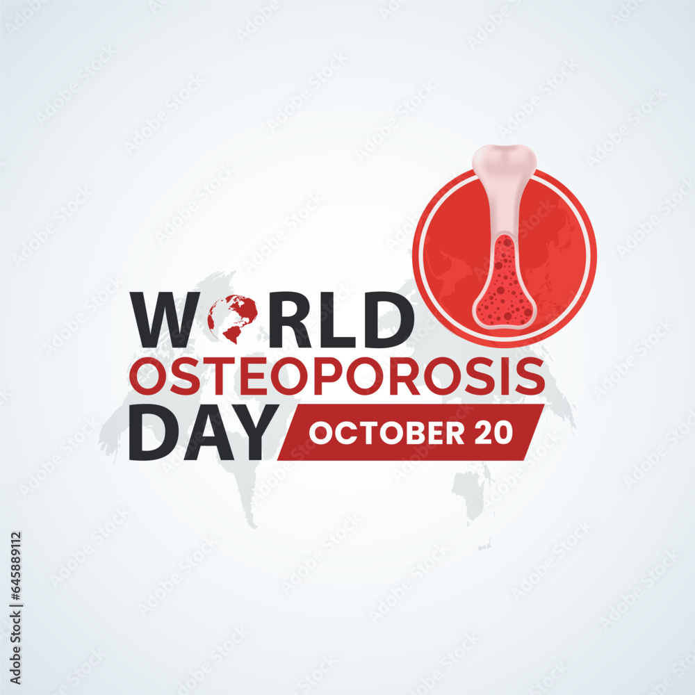 World osteoporosis day banner vector