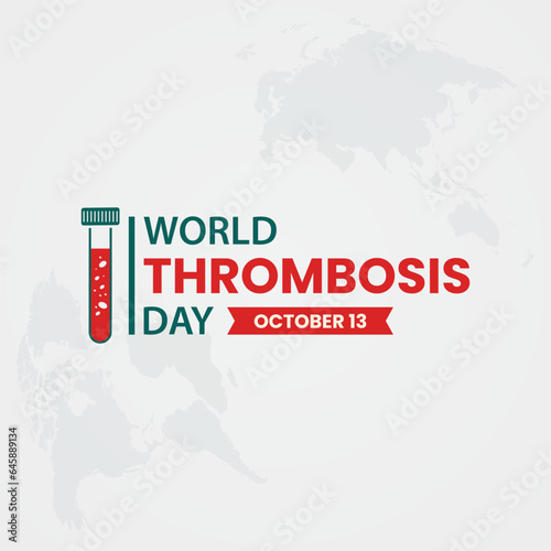 World thrombosis day banner design vector