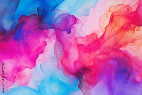 Colorful Alcohol Ink Background, abstract