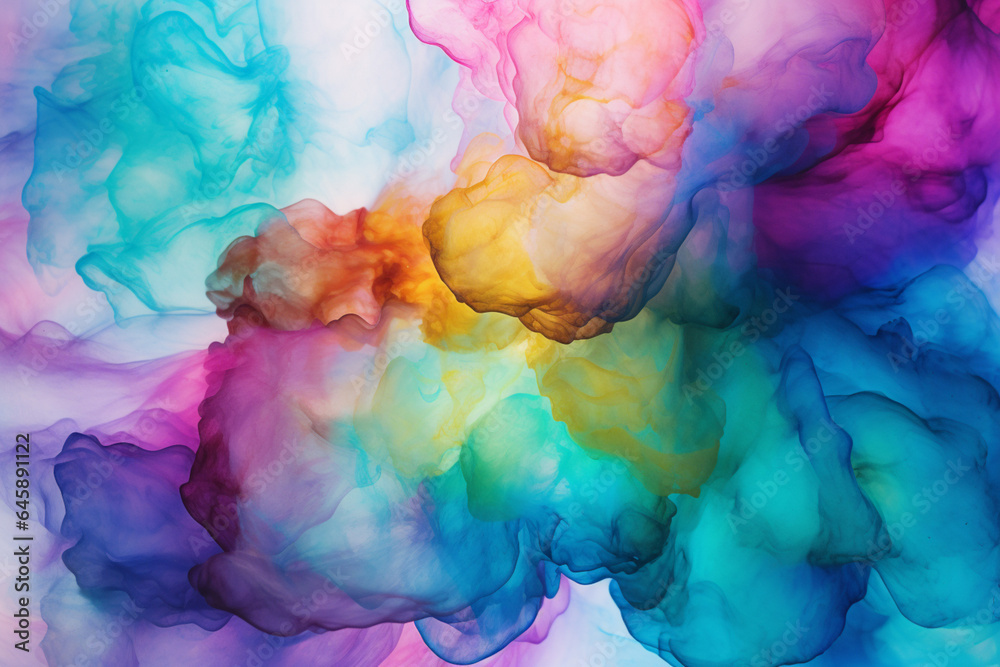 Colorful Alcohol Ink Background, abstract