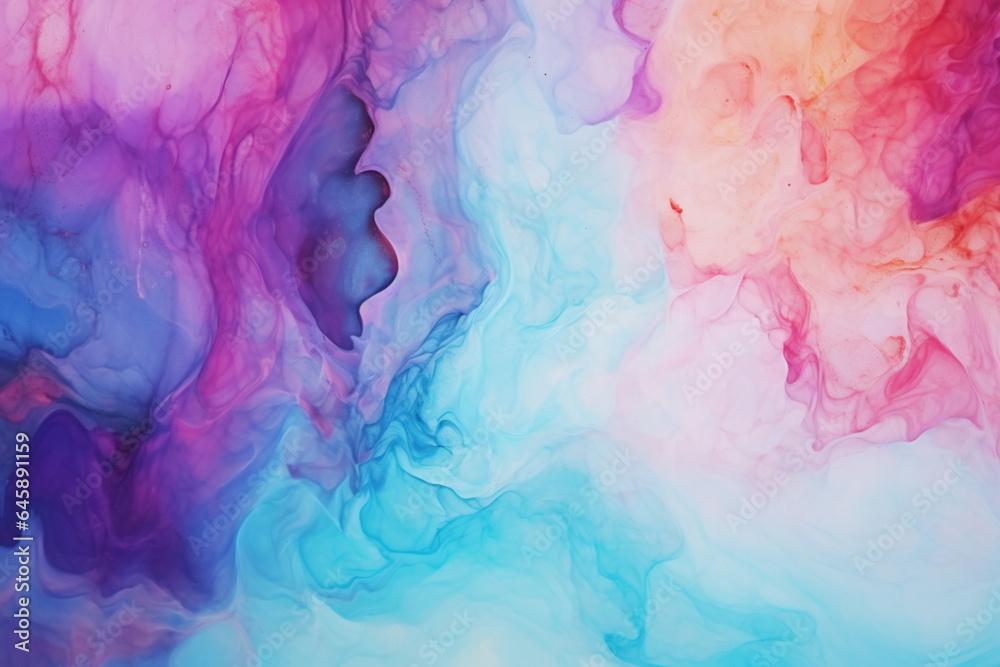 Colorful Alcohol Ink Background, abstract