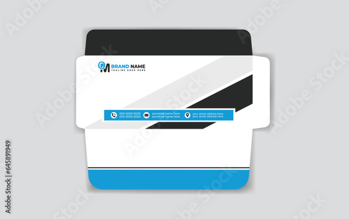 Creative business minimalist layout envelope design template 