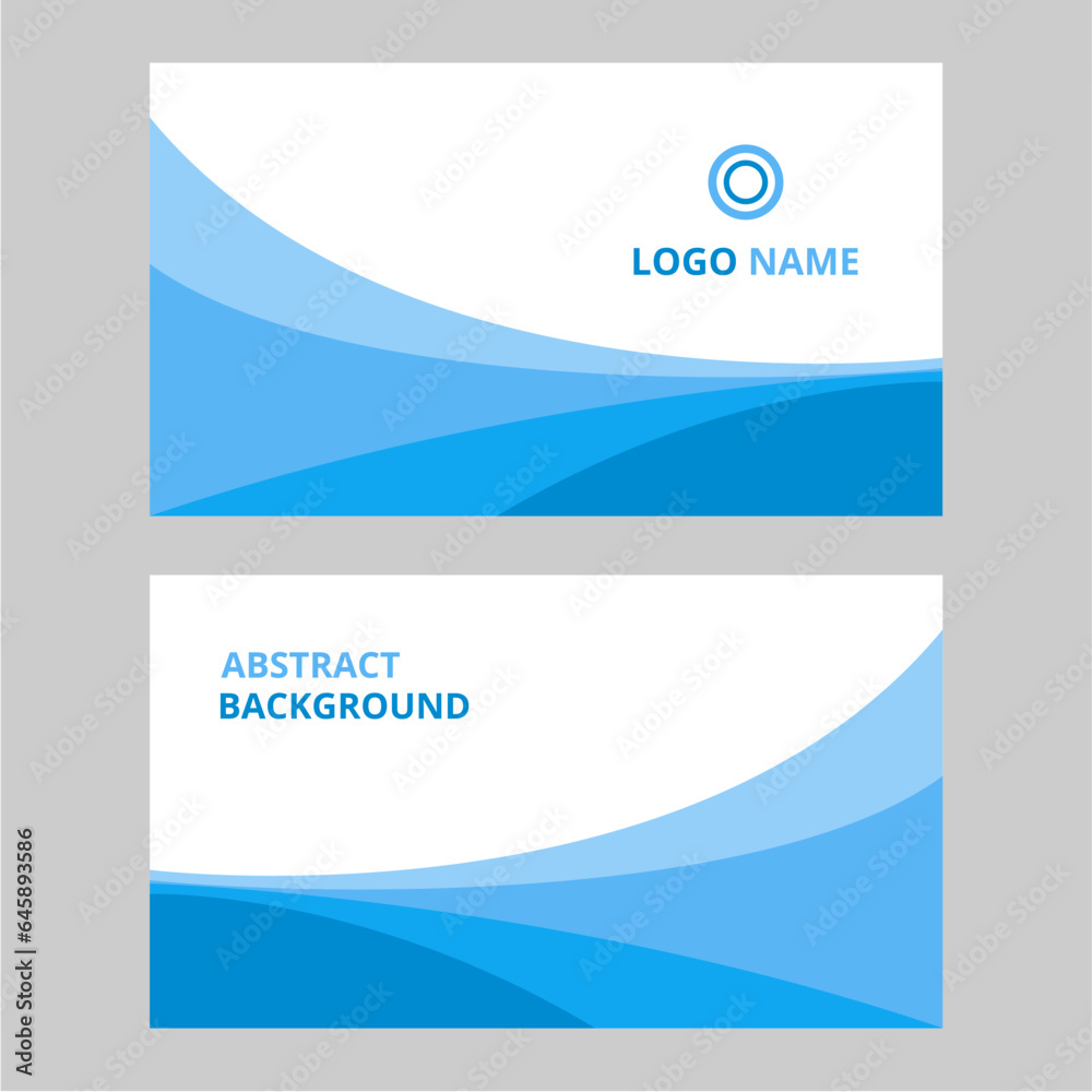 Creative and modern vector business card and template. simple clean background design with abstract blue curved shapes Creative and modern vector business card and template. simple clean background design with abstract blue curved shapes