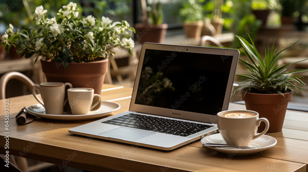  Boosting Work Efficiency with a Portable Laptop and a Fresh Cup of Coffee