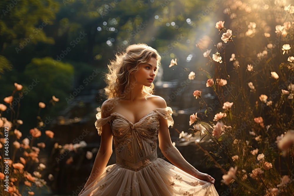 Portrait beautiful women posing in nature,Generated with AI Portrait beautiful women posing in nature,Generated with AI