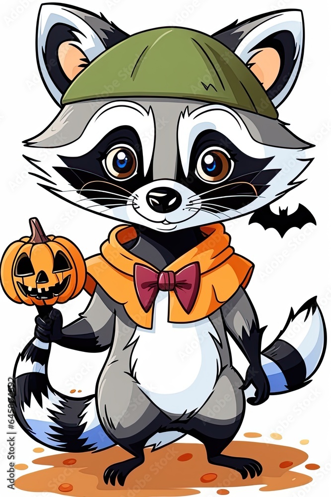 Halloween Raccon for tshirt and poster design Halloween Raccon for tshirt and poster design