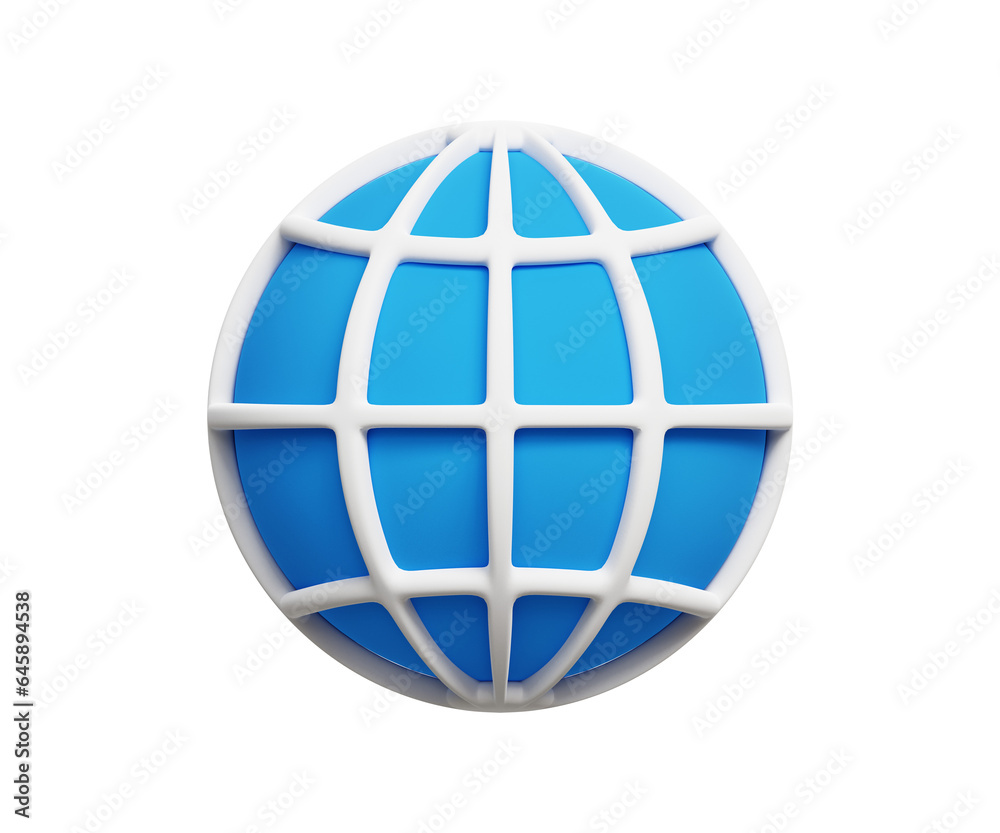 3D globe glyph icon. Global communication icon, communication network, Connected world concept. 3d illustration 3D globe glyph icon. Global communication icon, communication network, Connected world concept. 3d illustration
