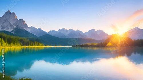 lake in the mountains