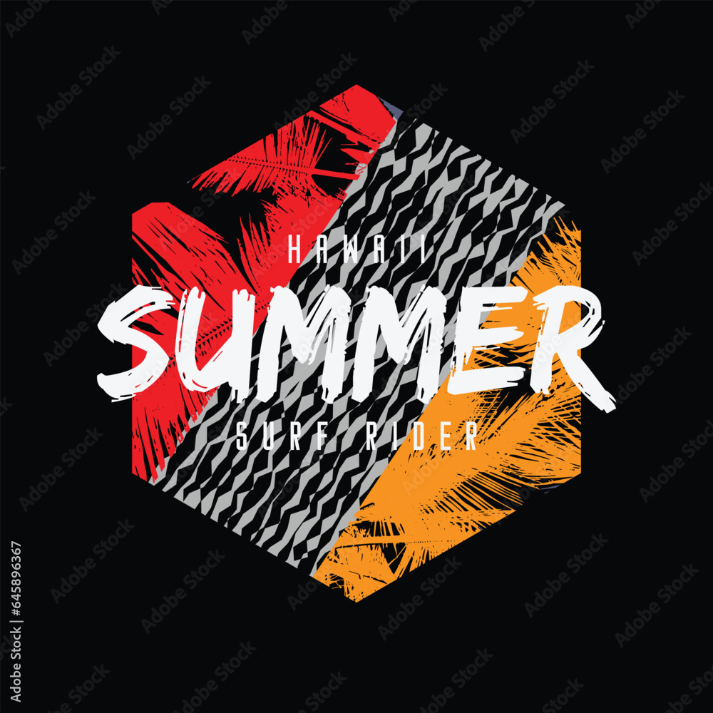 Summer beach Illustration typography for t shirt, poster, logo, sticker, or apparel merchandise