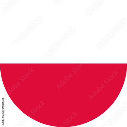 Free Download Polish flag or poland flag simple icon in round or circle shape - GFXLoad