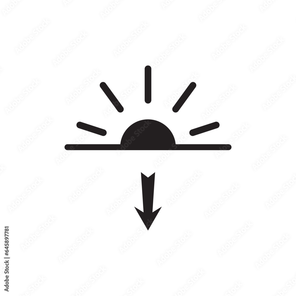 Obraz premium sunset icon vector