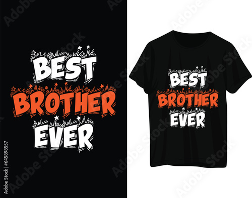 Canvas-taulu Best brother ever tshirt design