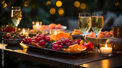 Champagne and Fruit Delight © EwaStudio
