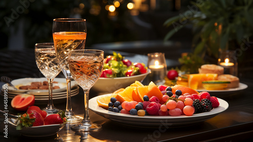 Champagne and Fruit Delight